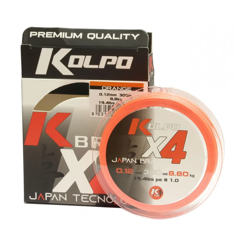Merkproduct KOLPO KX4 BRAID ORANGE 150M 0,14 9,6KG