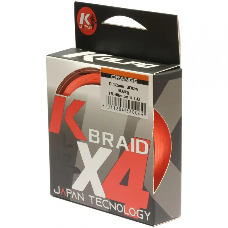 KOLPO KX4 BRAID ORANGE 300M 0,26 14,1KG Nieuw