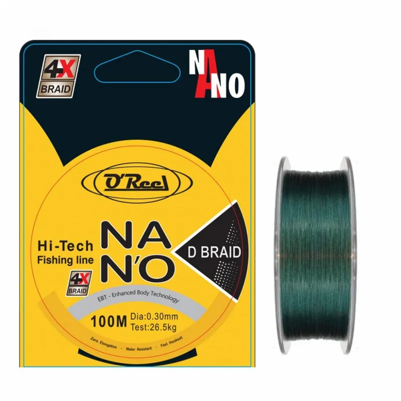 OREEL NANO D BRAID 0,26 100M Alleen Vandaag