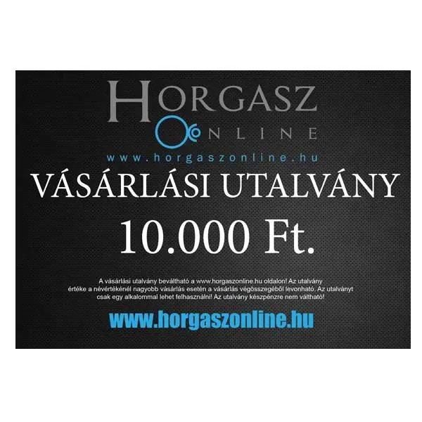 10000 Ft értékű horgász, ajándék vásárlási utalvány Direct Verzonden