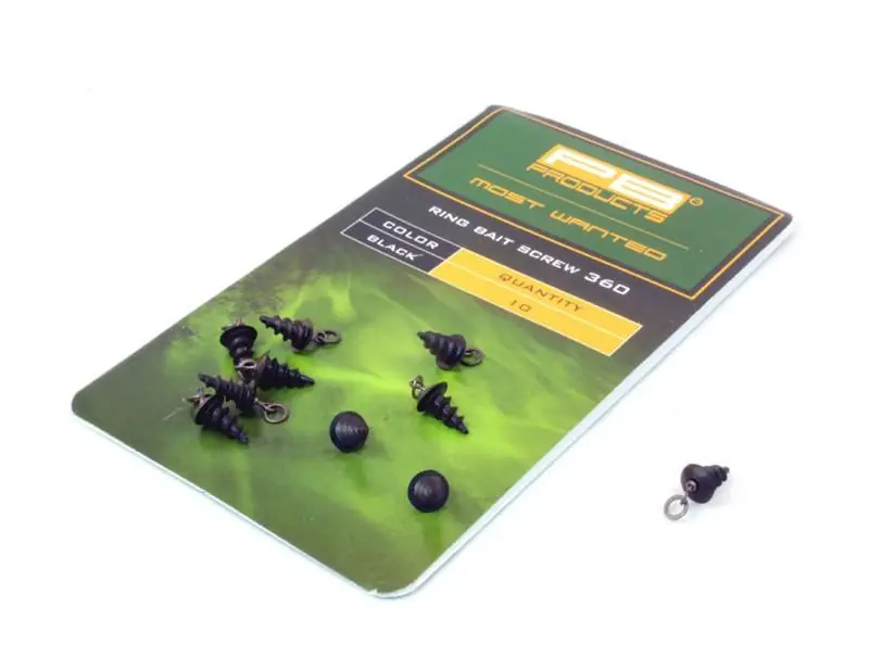 PB Products Ring Bait Screw 360 - csalirögzítő karikával / fekete Fabrieksprijs