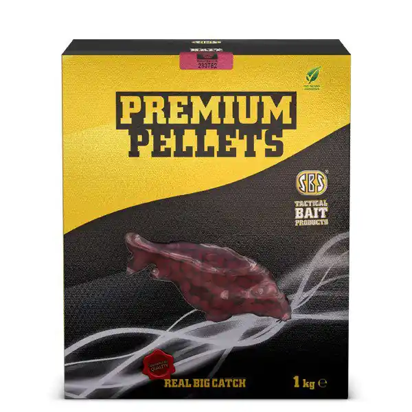 1 kg. 6 mm Premium Pellets-M2 (halas-vérlisztes) Laatste Versie