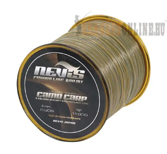 Nevis Camo carp 0,358mm monofil horgászzsinór 600 méter Op = Op