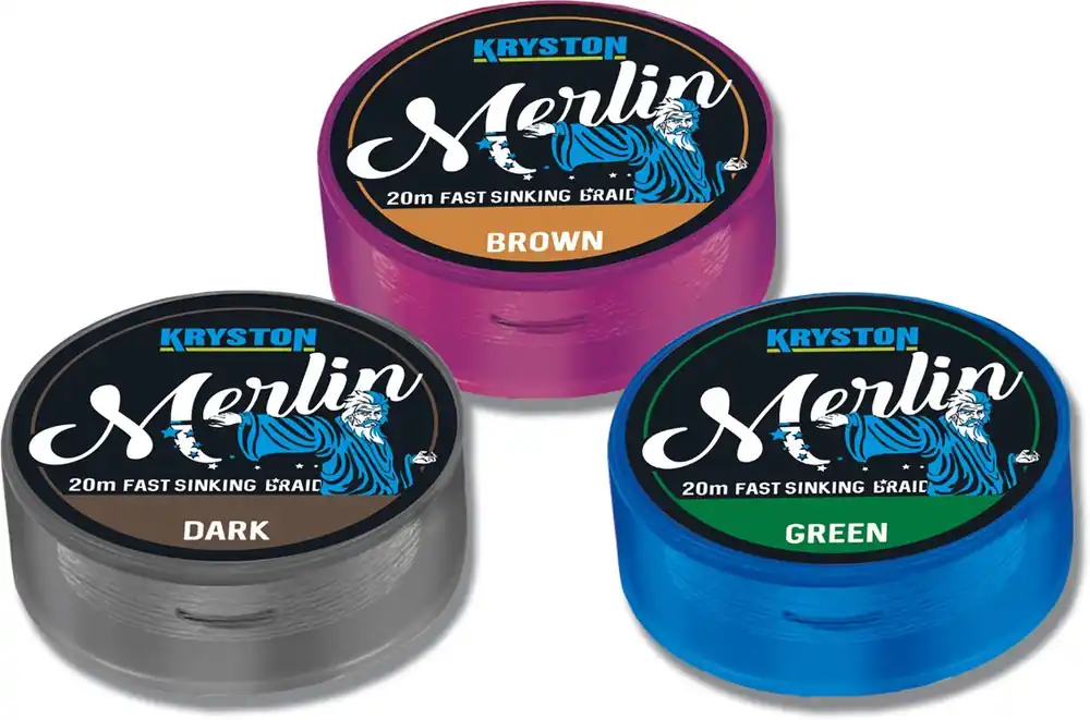 Merlin Fast Sinking Supple Braid 35lb x 20m Dark Silt Op = Op