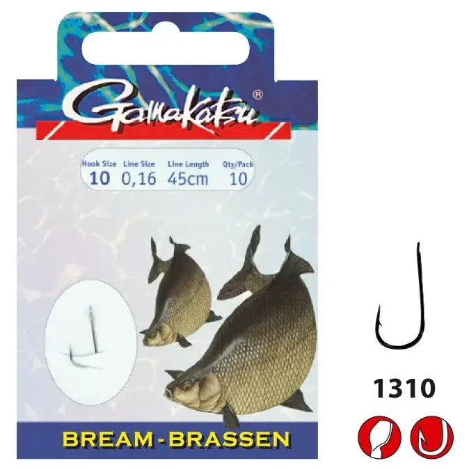 Gamakatsu előkötött szakállas horog 16-os 0,10 mm Laatste Versie