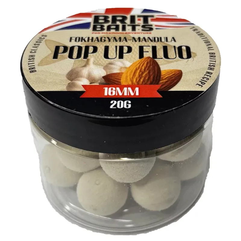 BritBaits Pop Up fluo Fokhagyma-Mandula 16 mm Lage Kosten