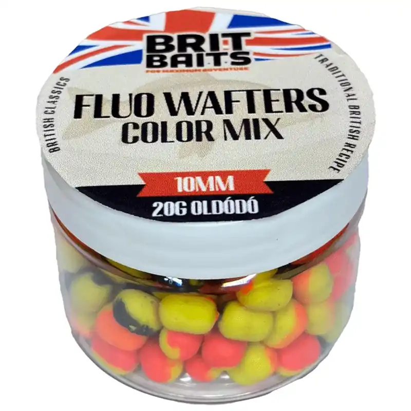Beste Prijs BritBaits Color Mix Fluo Wafters Oldódó 10mm