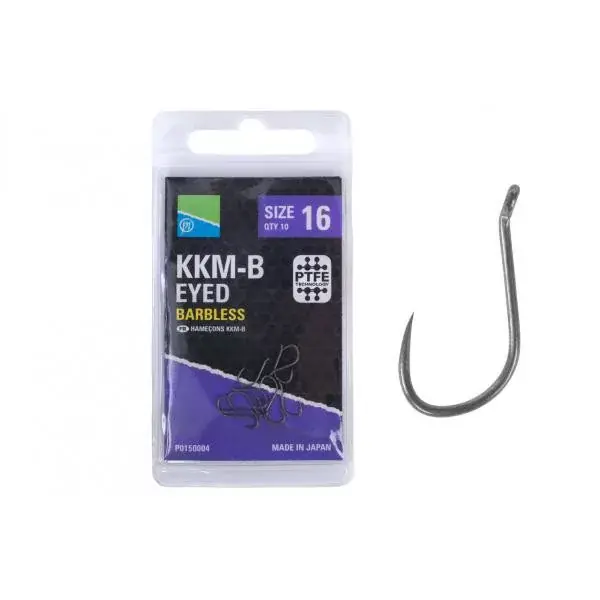 PRESTON KKM-B Barbless Hooks füles horog Size 20 Hoge Kwaliteit