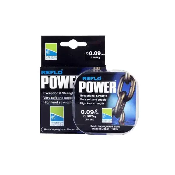 PRESTON REFLO Power előkezsinór 100m - 0.21 mm Fabrieksprijs