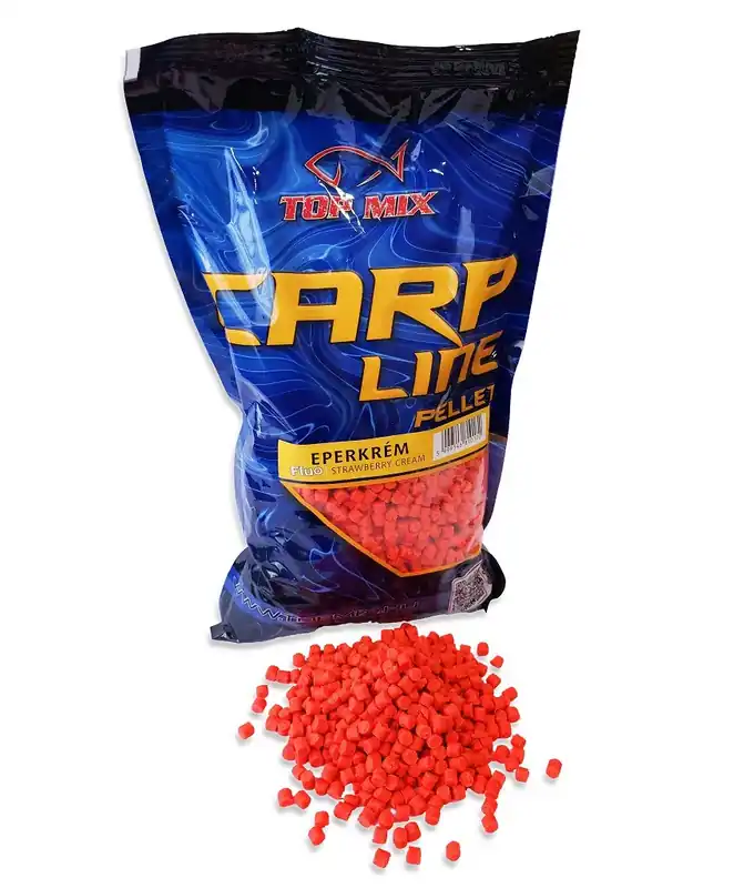 TOP MIX Carp Line Fluoro etető pellet 4,5mm - Eperkrém Koopje