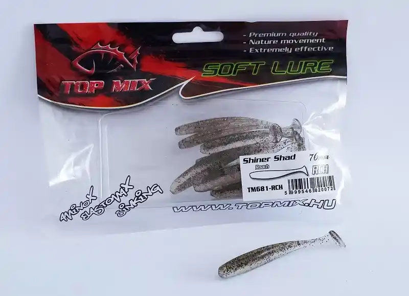 Beperkt Aanbod Top Mix Shiner Shad gumihal Roach 76 mm