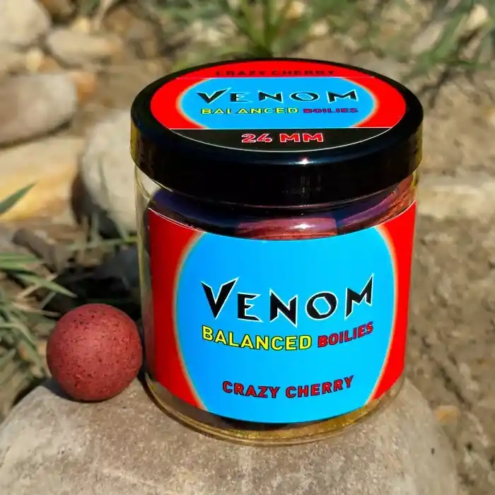 Feedermánia Venom Balanced Boilies Crazy Cherry 24 mm Tijdelijk Beschikbaar