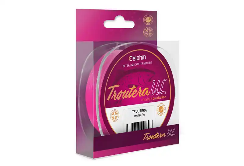 Goedkoop Delphin TROUTERA / rózsaszín - 0,045mm 2,4kg 130m
