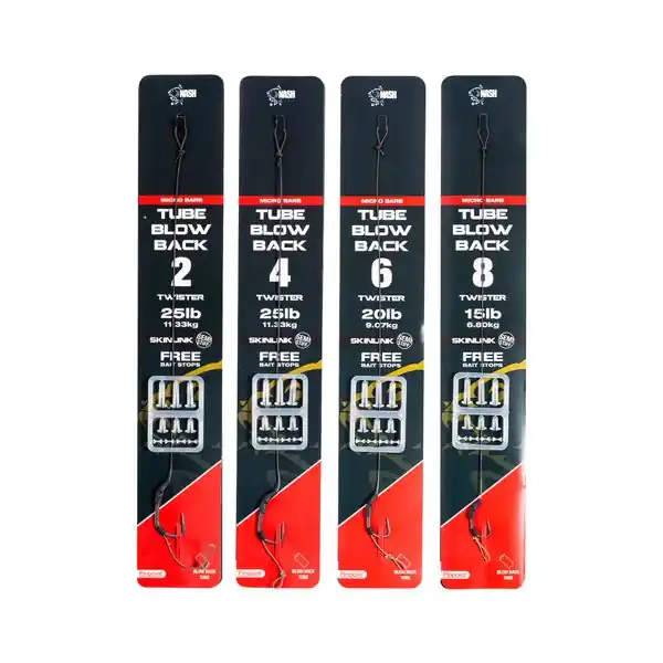 Weekendaanbieding Nash Tube Blow Back, Előkötött Pontyozó Horog - 2