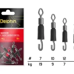 Aanbieding Delphin FDR Quicker Csavarodás mentes gyors forgókapocs / 10db - 12/7kg
