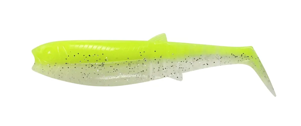 Cannibal Shad - 100mm, 9g, FLOU YELLOW GLOW Actieprijs