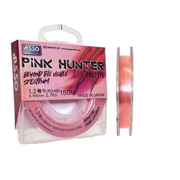 ASSO PINK HUNTER FLUOROCARBON BEVONATTAL 0,185mm 150m 2,7kg Gecertificeerd
